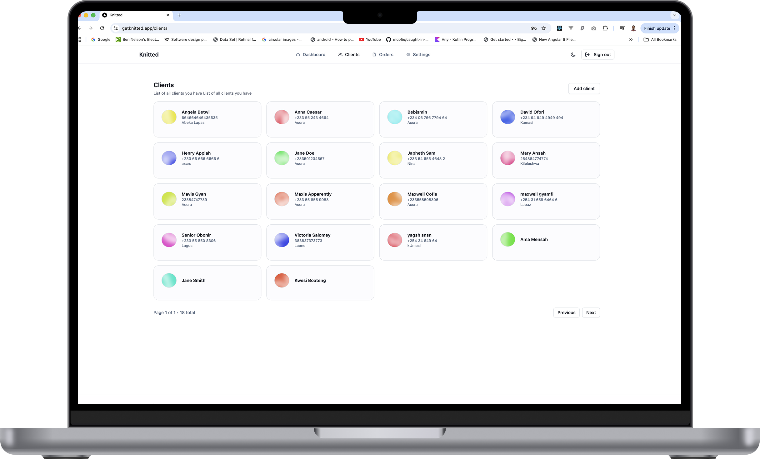 Knitted web screen 1 (light)
