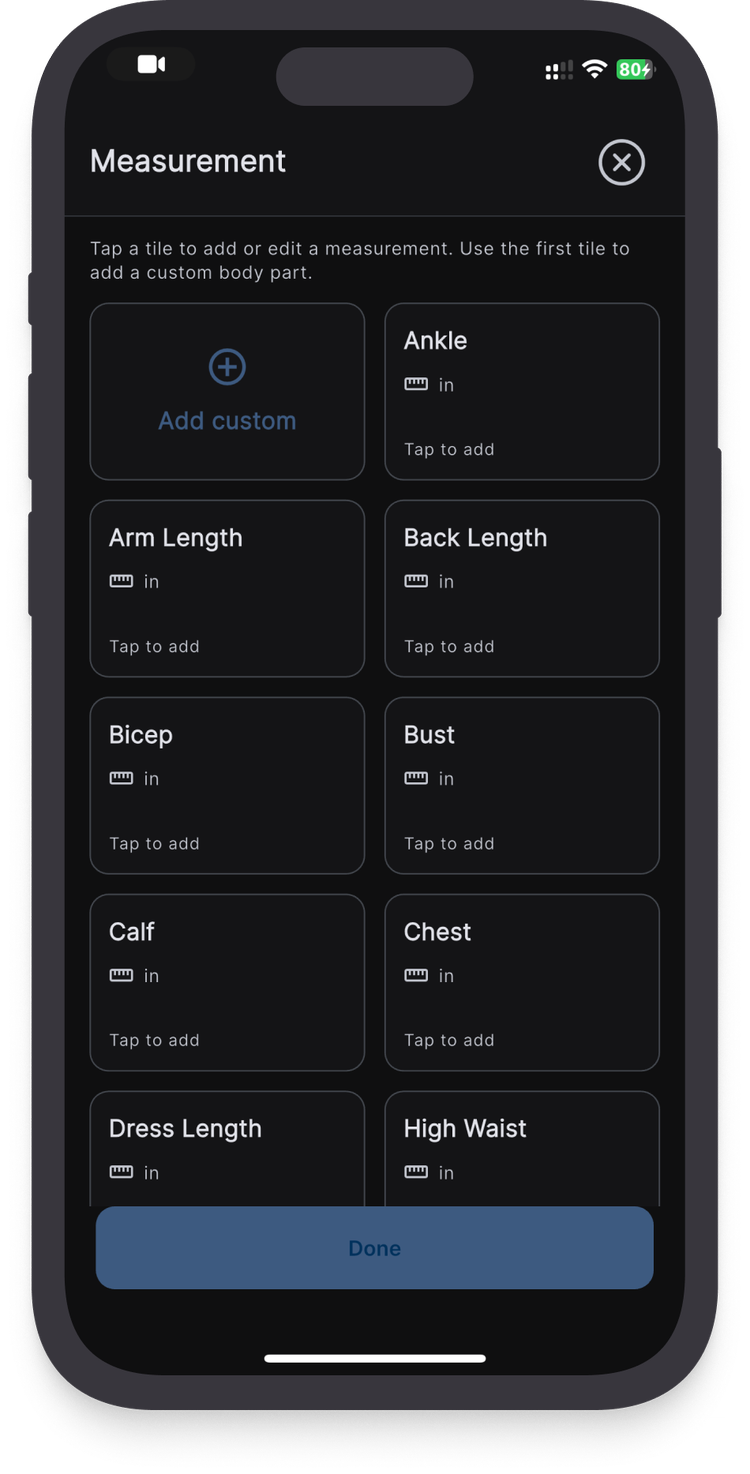 Knitted app mockup